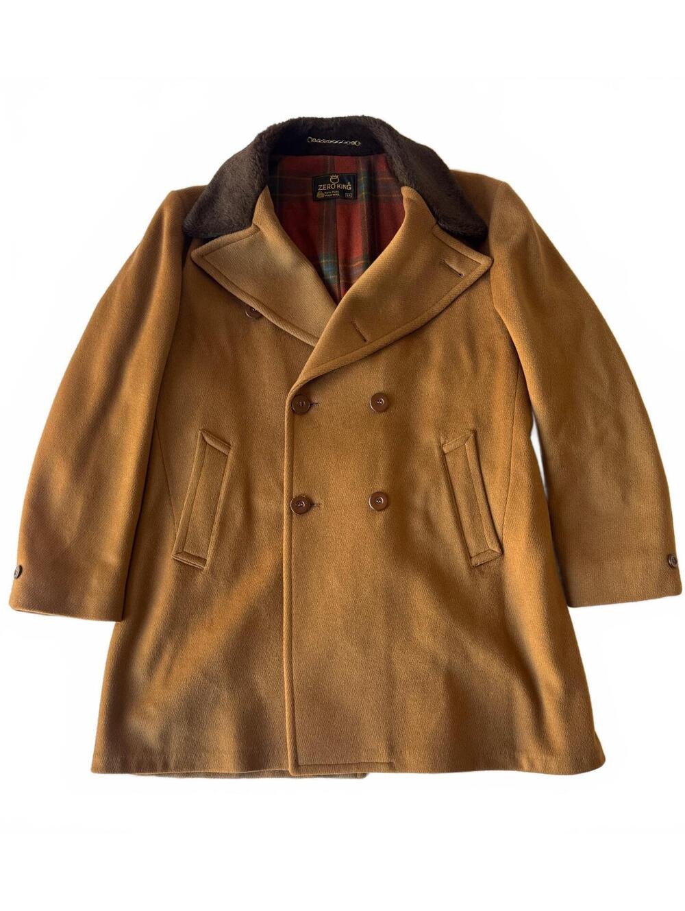 Wool double-breasted peacoat, Zero King, vintage 1970s(0245)